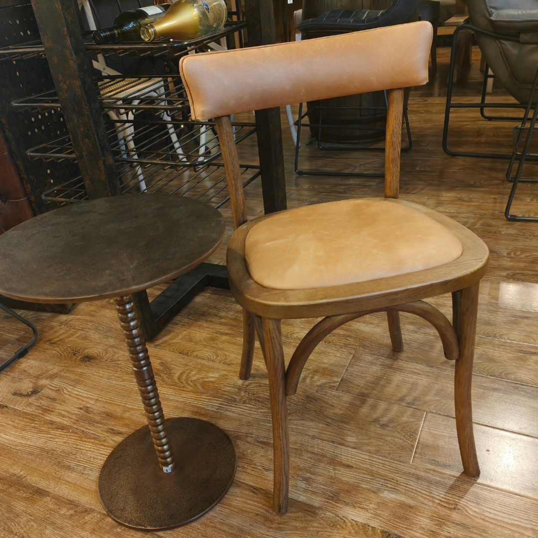Prague Oak Dining Chair -Tan Leather image 7